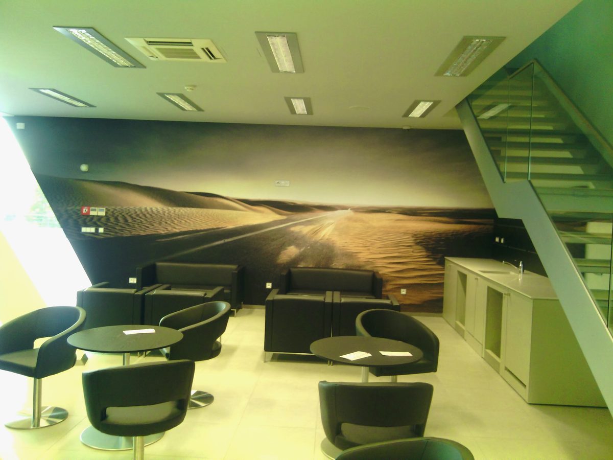 AUDI, Velkoplošná grafika v lounge