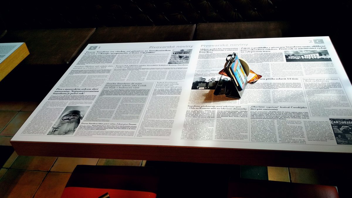 Starobrno, Grafika provozu a zrcadlové polokoule